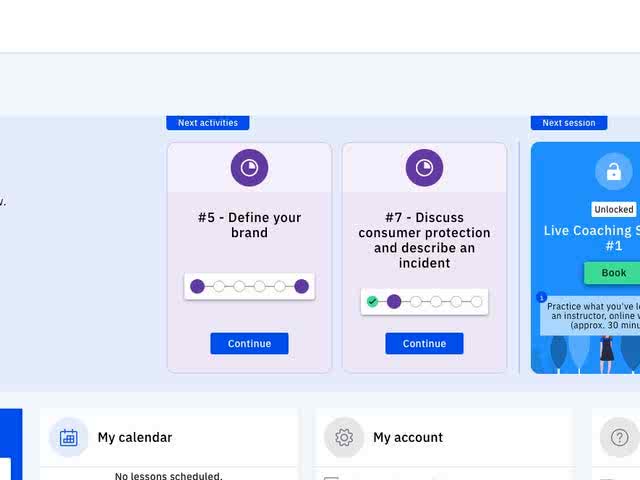 online English course - Step 1 - Log in to the English learning platform